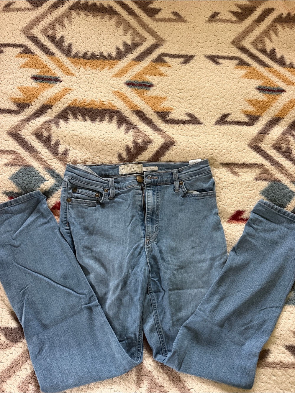 High-Rise Women’s Skinny Jeans in Light Blue Free People